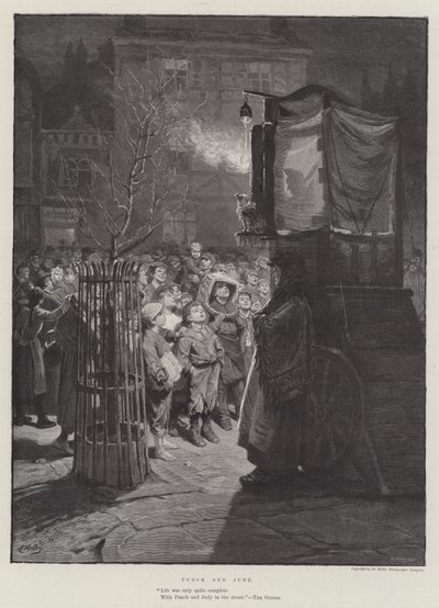 Punch og Judy av Ralph Hedley