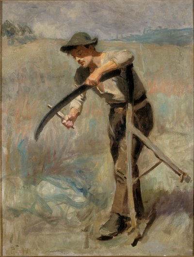 Sharpening The Scythe, 1897 av Ralph Hedley