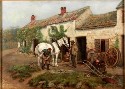 Smithy, Hexham Bridge End, 1885 av Ralph Hedley