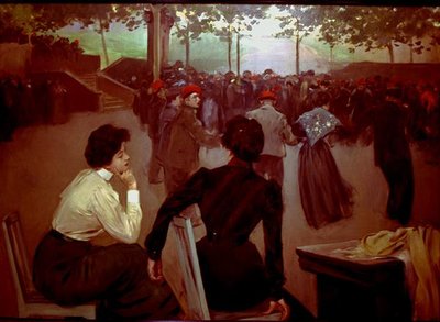 Sardanas i fontenen til Saint Roque i Olot, ca. 1901-02 (olje på lerret) av Ramon Casas i Carbo