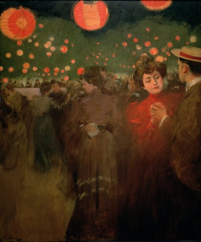 The Open-Air Party, ca. 1901-02 (olje på lerret) av Ramon Casas i Carbo