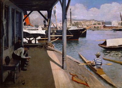 Yachtklubb i Barcelona av Ramon Casas i Carbo