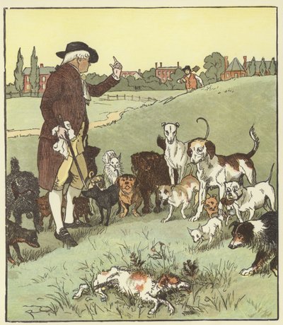 En elegi ved døden til en gal hund av Randolph Caldecott