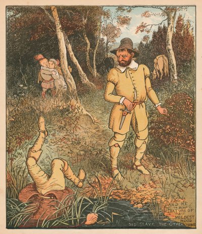 Og han som var av mildest humør drepte den andre der, c1880. av Randolph Caldecott