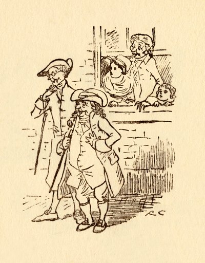 Tilskuere ser på når John Gilpin galopperer forbi, 1878, c1918. av Randolph Caldecott