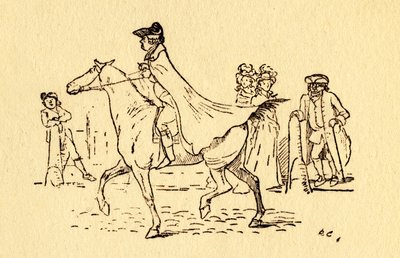 John Gilpin legger ut på sin reise til Edmonton, 1878, c1918. av Randolph Caldecott