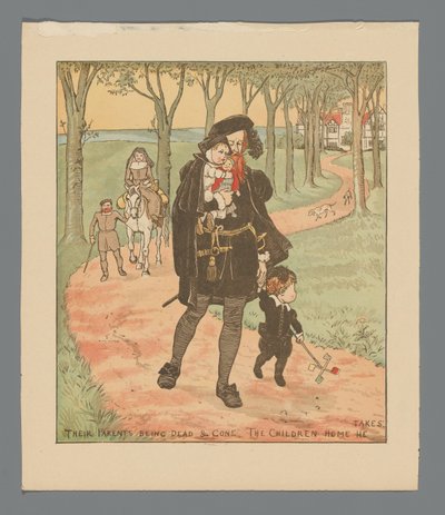 Landskap med familie på en landevei av Randolph Caldecott