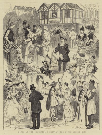 Notater på Shakespeare-showet i Royal Albert Hall av Randolph Caldecott