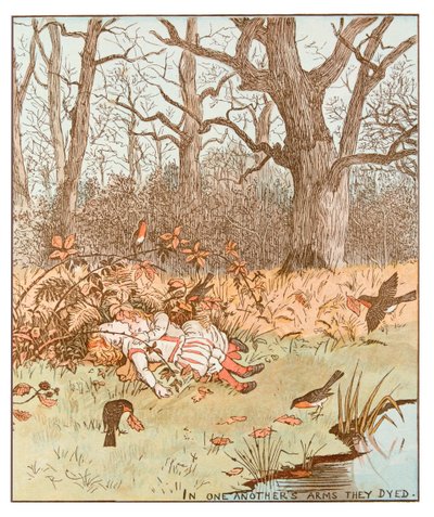 Scene fra The Babes in the Wood, 1878 av Randolph Caldecott