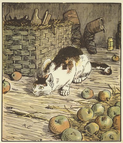 The House That Jack Built (farge litho) av Randolph Caldecott