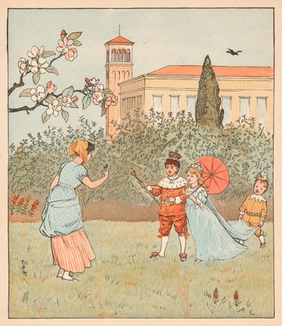 Hushjelpen og Jenny Wren, 1880. av Randolph Caldecott