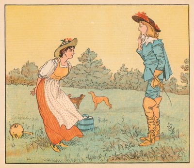 Da kan jeg ikke gifte meg med deg, min vakre hushjelp!, c1882. av Randolph Caldecott