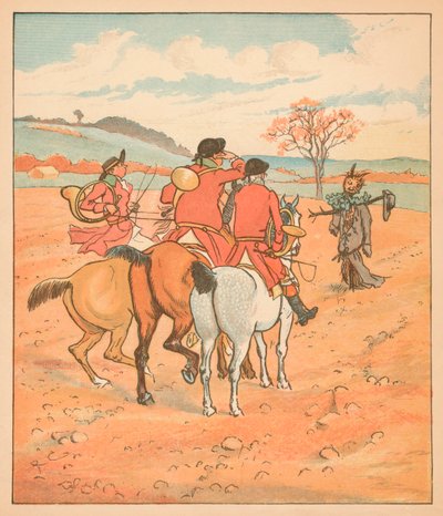 ...det første de fant, var en tattert boggart, i en åker..., 1880. av Randolph Caldecott
