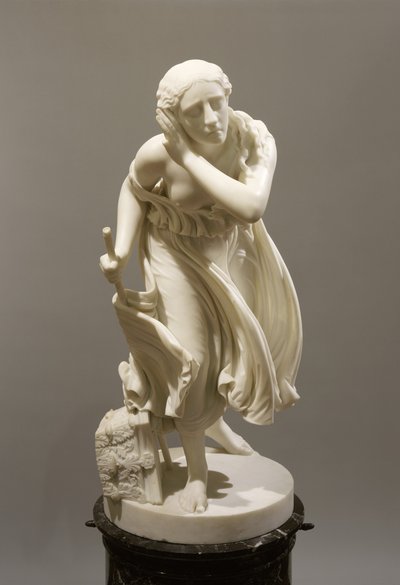 Nydia, The Blind Flower Girl of Pompeii, ca. 1888 (marmor) av Randolph Rogers