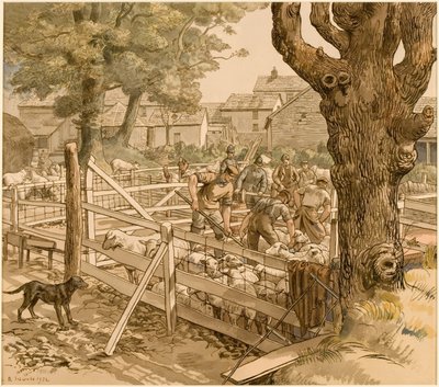 Sauedypping, Cornwall av Randolph Schwabe
