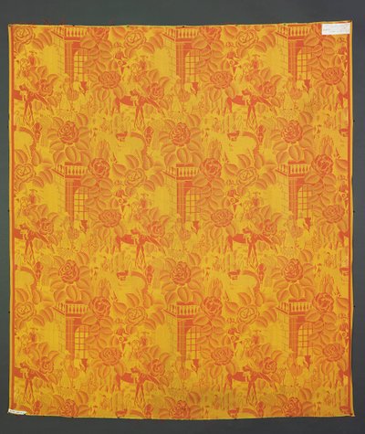 Stoff med design i jugendstil (tekstil) av Raoul Dufy