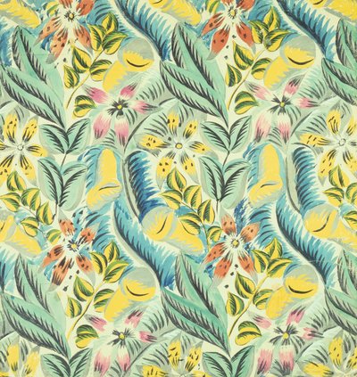 Blomster og blader (gouache på papir) av Raoul Dufy