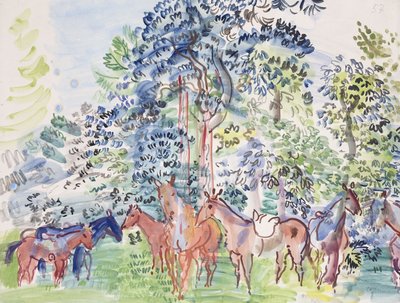 Hester i skogen; Hester i skogen av Raoul Dufy