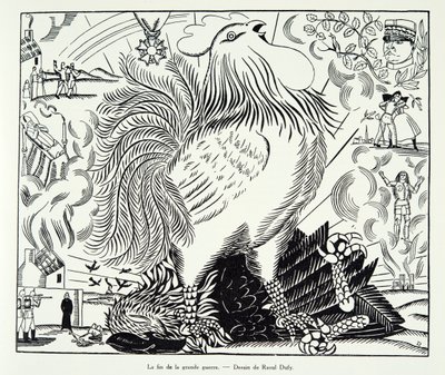 Slutten på den store krigen, fra Den tredje republikks historie, bind I, Politisk historie, utgitt 1933 (litografi) av Raoul Dufy
