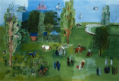 Le Paddock, ca. 1926 (olje på lerret) av Raoul Dufy