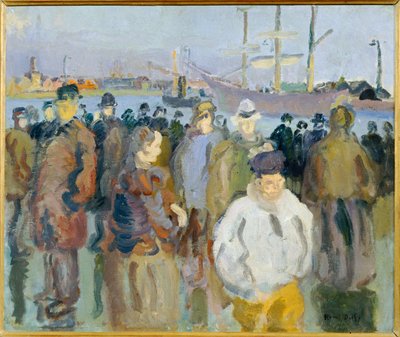 Kaien i Rouen (maleri på lerret) av Raoul Dufy