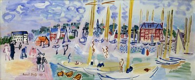 Søndag i Deauville; søndag i Deauville av Raoul Dufy