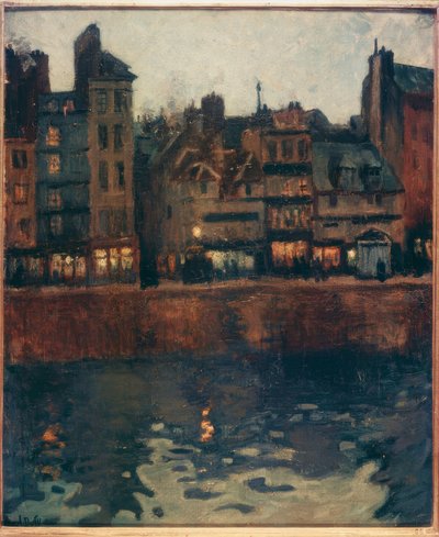 Le Havre havn i skumringen av Raoul Dufy