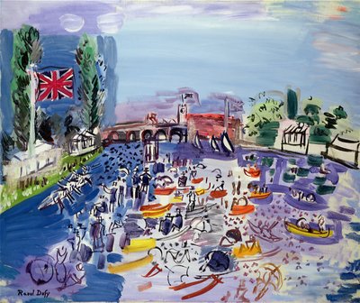 Regattaen på Henley, ca. 1930 av Raoul Dufy