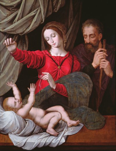 The Madonna of Loreto (kopi - original i Musee Conde, Chantilly, se 71593) (panel) av after Raphael