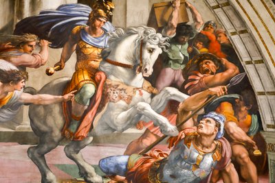 Utvisning av Heliodorus fra tempelet. 1511-1512 (fresco) av Raphael