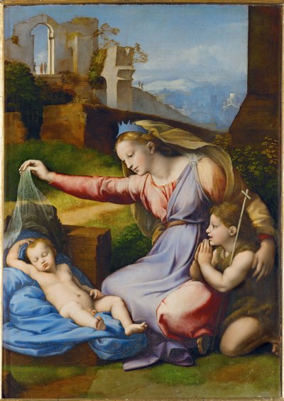 Die Jungfrau mit dem blauen Diadem von Raphael (1483-1520)