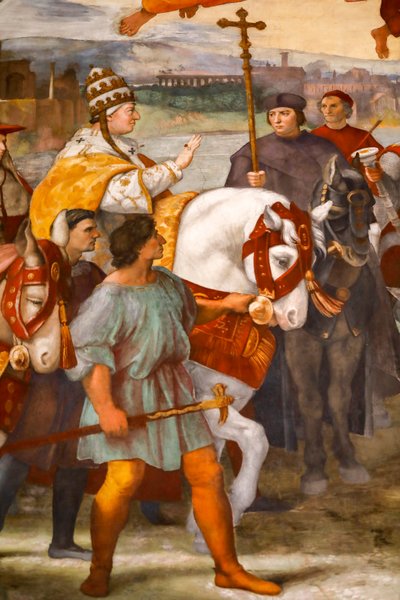 Møte mellom St. Leo den store og Attila. 1511-1514 (fresko) av Raphael