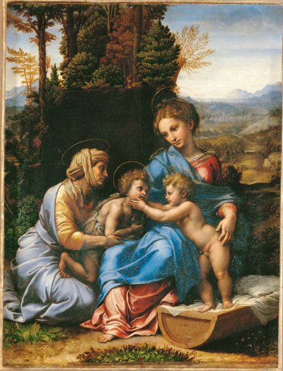 Den hellige familie ... av Raphael (1483-1520)