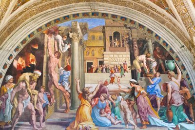 Brannen i borgoen av Raphael (1483-1520)