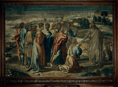 Christ's Charge to St. Peter, Mortlake-verkstedet av after Raphael