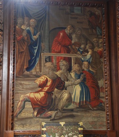 The Death of Ananias, Mortlake verksted av after Raphael