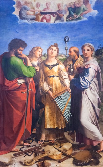 Die Ekstase der Heiligen Cäcilia von Raphael (1483-1520)