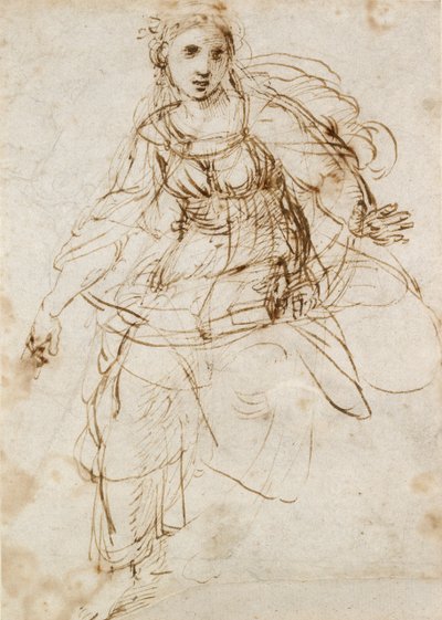 Allegorisk figur av teologi, tidlig på 1500-tallet av Raphael