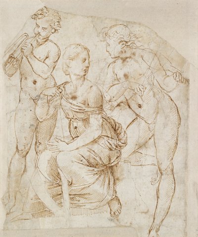 Gruppe av musikere, tidlig på 1500-tallet av Raphael