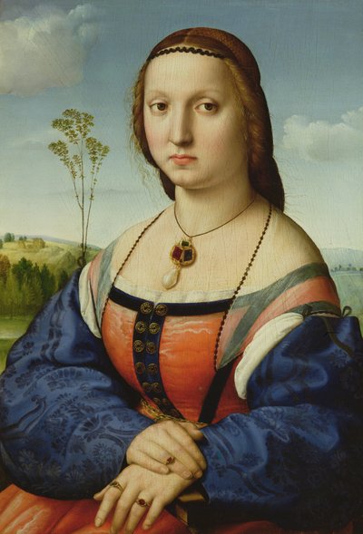 Portrett av Maddalena Doni, 1506 av Raffaello Sanzio Raphael