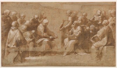 Studie for The Disputation of the Holy Sacrament, 1508-1510. av Raphael