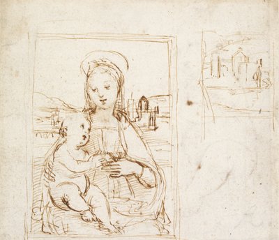 Study for a Picture of the Virgin and Child, c1500-1504 av Raphael