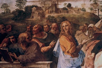 Disputasen om det hellige sakrament, detalj, 1508-1509 av Raffaello Sanzio Raphael