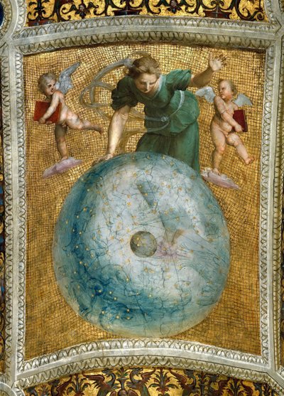 Primum-mobilen. Takfresco i Stanza della Segnatura, ca 1510-1511. av Raphael