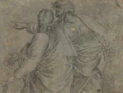 To menn som samtaler og gestikulerer av Raphael
