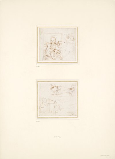 To separate skisser av landskap, 1500-1504 av Raphael