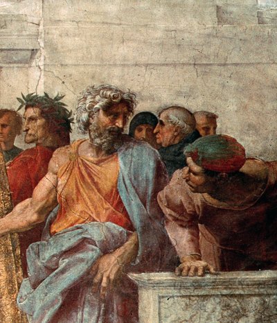 Disputa, fra Stanza della Segnatura, 1508-11 (detalj av 168791) av Raffaello Sanzio Raphael