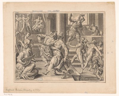 Festselskap av Raphael Custos (attributed to)