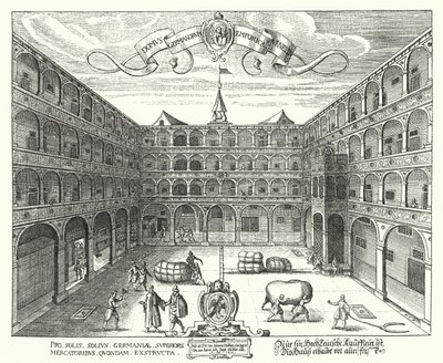 Fondaco dei Tedeschi, hovedkvarteret til tyske kjøpmenn i Venezia av Raphael Custos