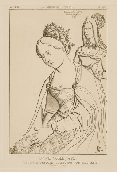 Elizabeth Clere, engelsk adelig kvinne, 1495 av Raphael Jacquemin